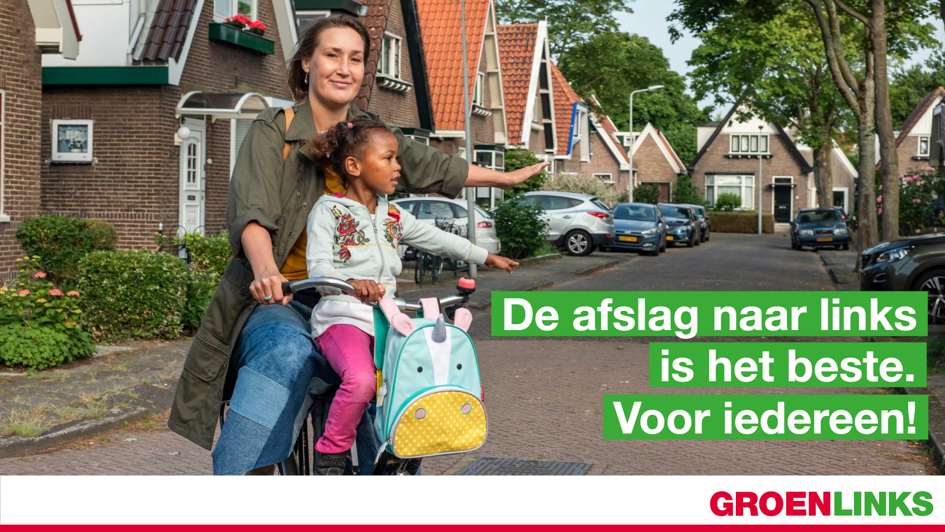 moeder op de fiets